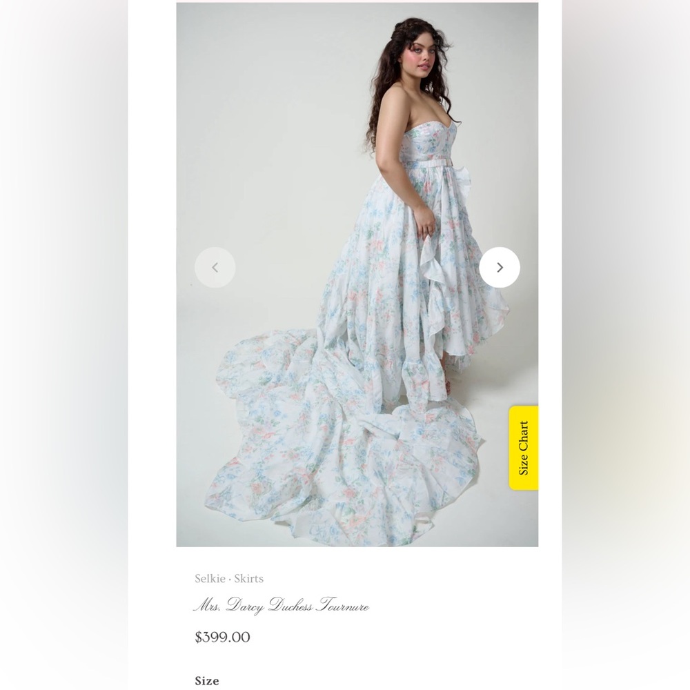 Selkie Duchess Tournure new with tags bustle skirt only size small adjustable